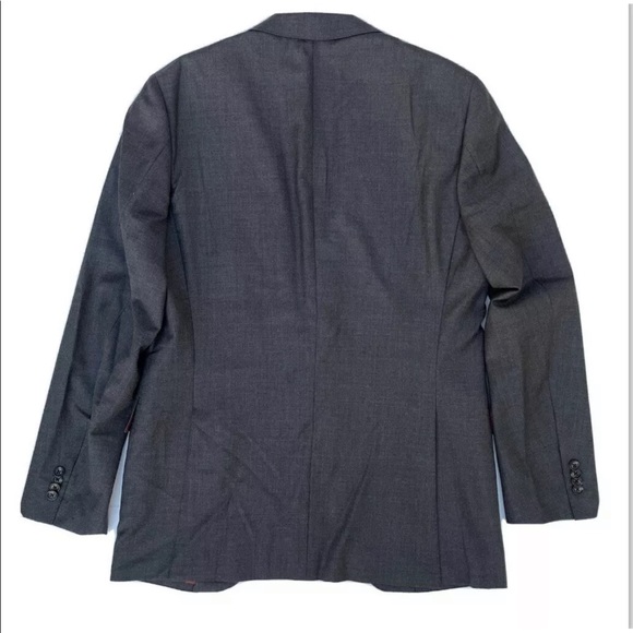 Spier & Mackay Contemporary Fit 100% Wool Fully Lined Blazer Sport Coat Gray 40L - Picture 3 of 12